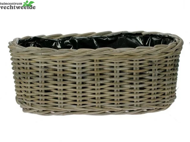 Bak Ovaal L50b20h20cm Antiek Grijs 3 Bak Ovaal L50b20h20cm Antiek Grijs