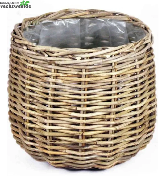 Mand Rond D38h33cm Grijs 3 Mand Rond D38h33cm Grijs