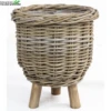 Mand Rotan Op Poten D34h40cm