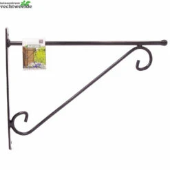 Nature Muurhaak Knop Zwart H31b39cm