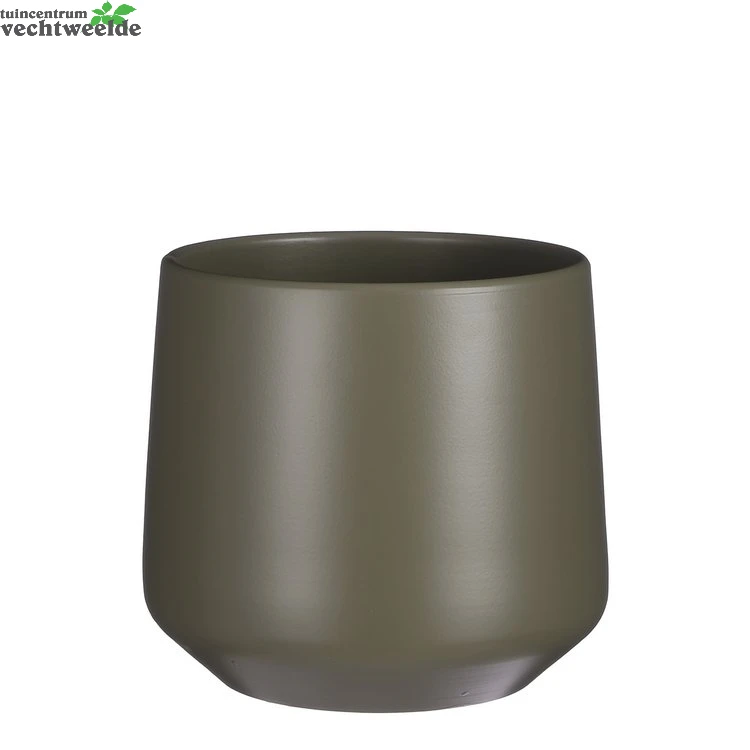 Pot Amber D28h26cm Groen Mat 3 Pot Amber D28h26cm Groen Mat