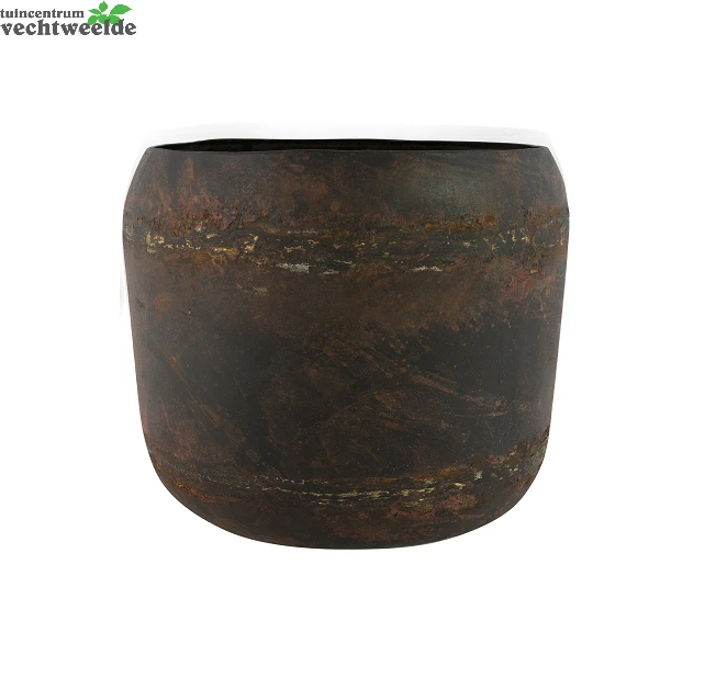 Pot Arwin D21h18cm Rustic Zwart 3 Pot Arwin D21h18cm Rustic Zwart