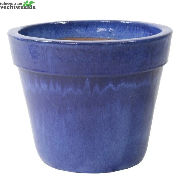 Pot Basis Glazed D38h30 Blauw 3 Pot Basis Glazed D38h30 Blauw