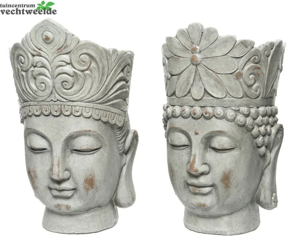 Decoris Pot Boedha Poly L23b25h36 Grey Wash Assorti Per Stuk 5 Decoris Pot Boedha Poly L23b25h36 Grey Wash Assorti Per Stuk - Afbeelding 3