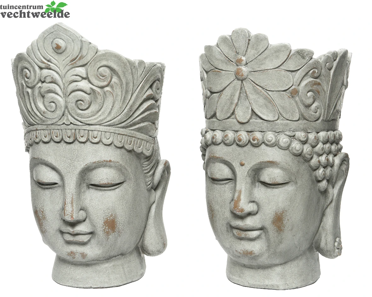 Decoris Pot Boedha Poly L23b25h36 Grey Wash Assorti Per Stuk 4 Decoris Pot Boedha Poly L23b25h36 Grey Wash Assorti Per Stuk - Afbeelding 2