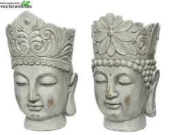 Decoris Pot Boedha Poly L29b33h50 Grey Wash Assorti Per Stuk