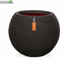 Pot Bol Iii Rib D17h14cm Zwart