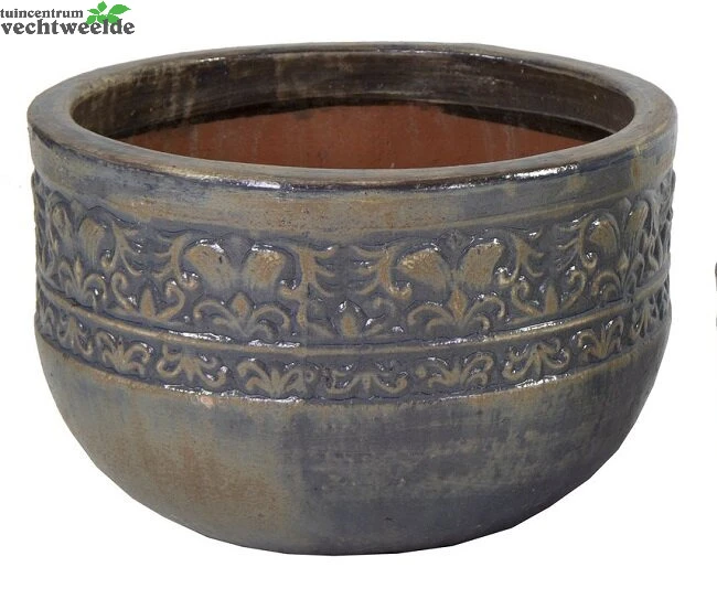 Pot Egg Laag Glazuur D43h31 Blauw 3 Pot Egg Laag Glazuur D43h31 Blauw