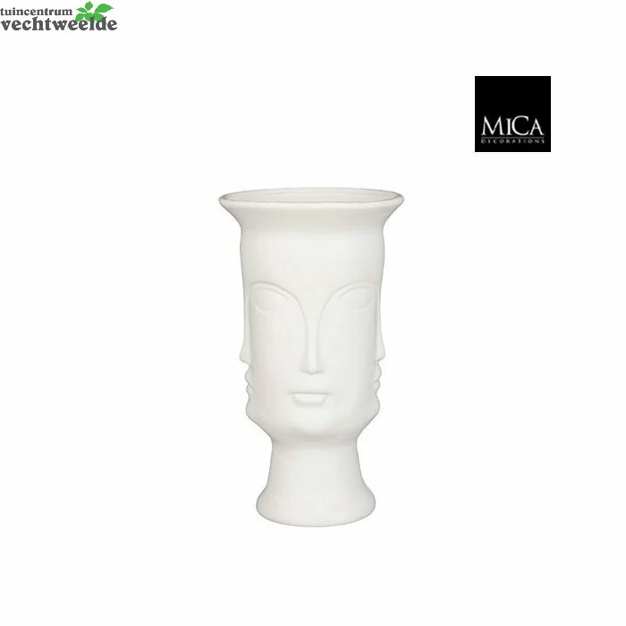 Pot Gezicht D17h29.5cm Wit 3 Pot Gezicht D17h29.5cm Wit