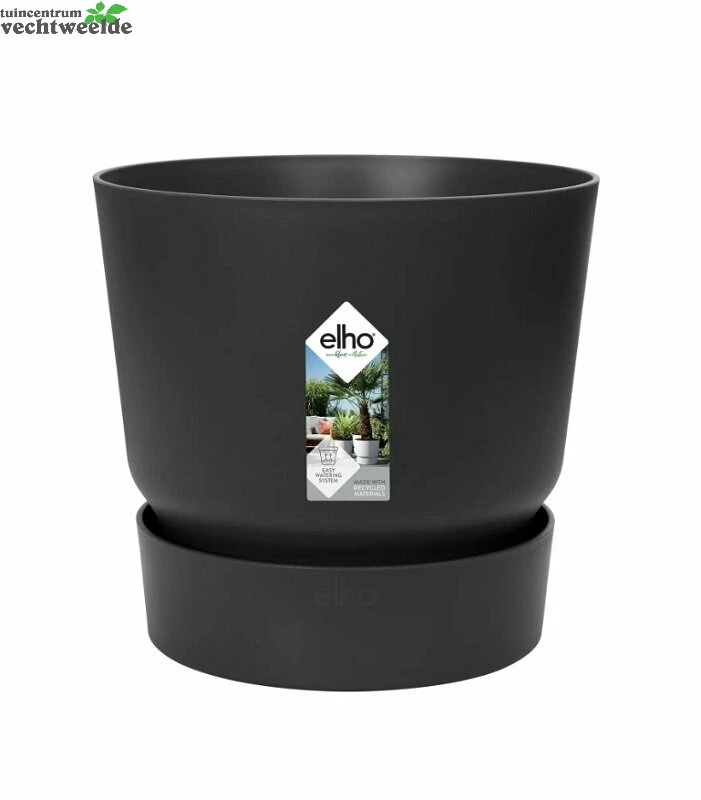 Elho Pot Greenville D40cm Living Black 3 Elho Pot Greenville D40cm Living Black