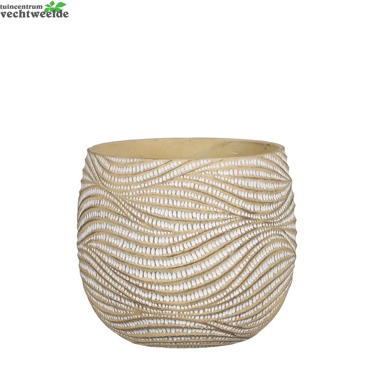 Pot Hendrick D23.5h20cm Creme 3 Pot Hendrick D23.5h20cm Creme