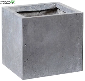 Pot Kubus Clay Fibre B34 - H30 Cm Authentiek Grijs 5 Pot Kubus Clay Fibre B34 - H30 Cm Authentiek Grijs - Afbeelding 3