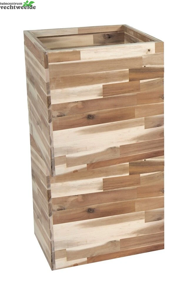 Pot Kubus - Hoog Acacia Fsc B43 - H65cm 3 Pot Kubus - Hoog Acacia Fsc B43 - H65cm