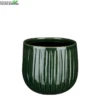 Pot Pablo D18h16cm D.groen Ribbel