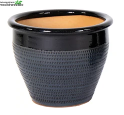 Pot Planter Relief D26 - H21cm Grijs