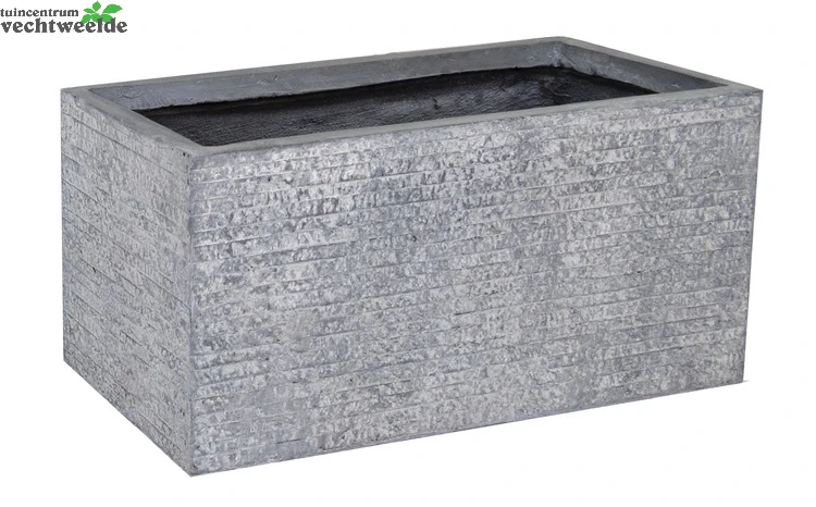 Pot Rechthoek Utah L100 - B28 - H40 Grijs 3 Pot Rechthoek Utah L100 - B28 - H40 Grijs