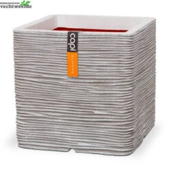 Pot Vierkant Rib Nl L50b50h50 Ivoor