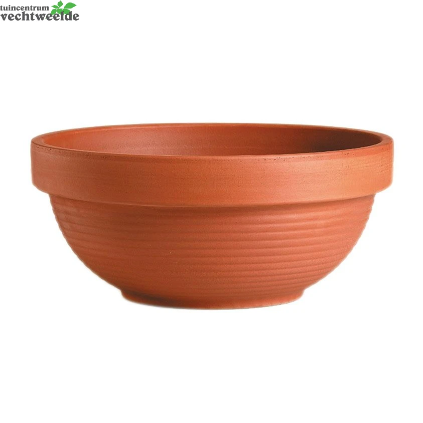 Ribschaal Roodsteen D38.5 - H17 Cm 3 Ribschaal Roodsteen D38.5 - H17 Cm