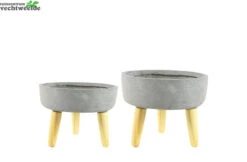 Schaal Ruth D37h27cm Lichtgrijs