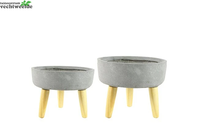 Schaal Ruth D37h27cm Lichtgrijs 3 Schaal Ruth D37h27cm Lichtgrijs