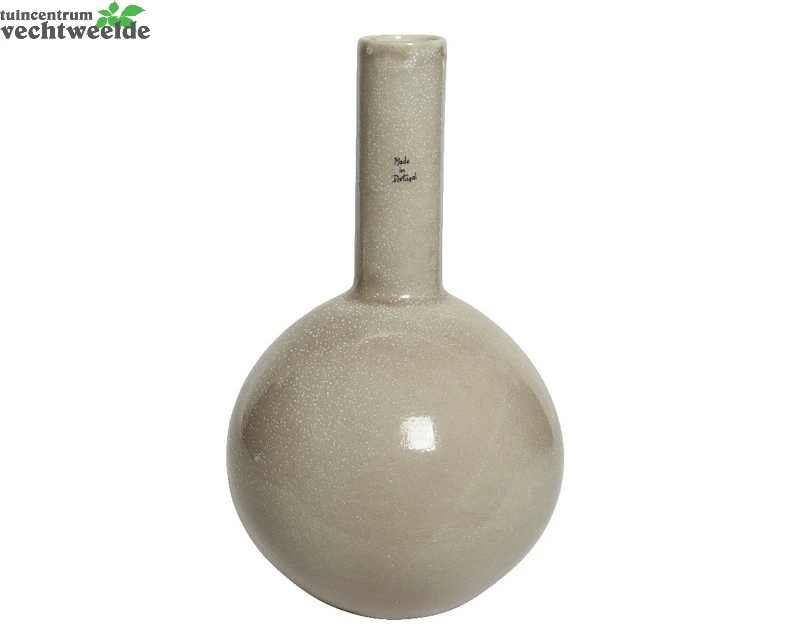 Decoris Vaas Aardewerk D19.5h33cm Zilver 3 Decoris Vaas Aardewerk D19.5h33cm Zilver