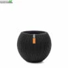 Vaas Bol Groove D30h25cm Zwart -Bloempot Winkel vaas bol groove d30h25cm zwart 750x750 62bba5addcb89 l