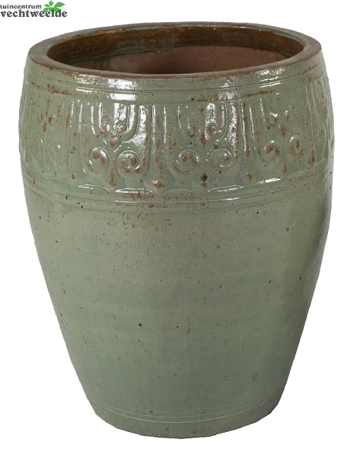 Vaas Off Glazuur D58 - H71 Groen M 3 Vaas Off Glazuur D58 - H71 Groen M